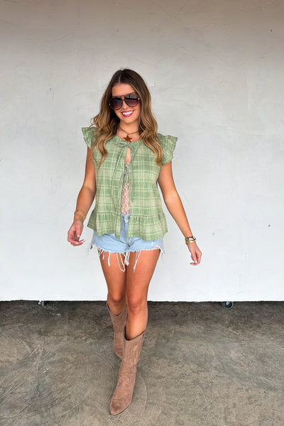 Preorder Blakeley Tie Front Denim Vests