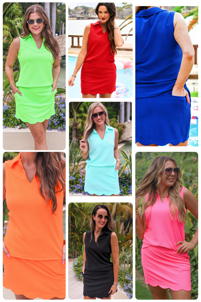 Preorder Jess Lea Textured Tank/Skort Sets