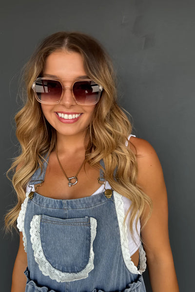 Preorder Blakeley Boho Lace Denim Overalls