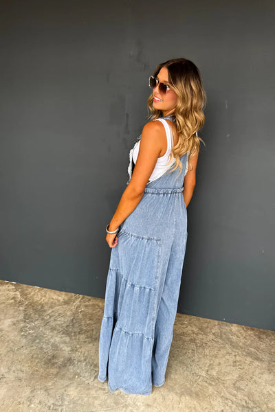 Preorder Blakeley Boho Lace Denim Overalls