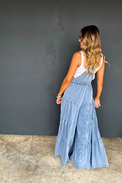 Preorder Blakeley Boho Lace Denim Overalls