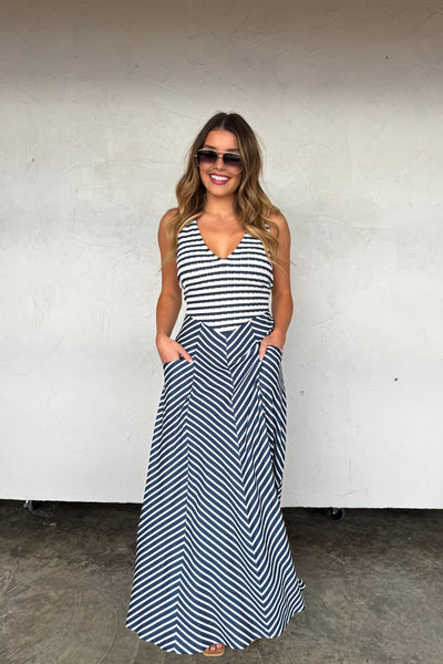 Preorder Blakeley Striped Maxi Dresses