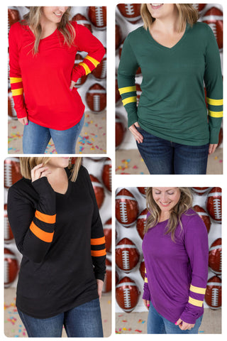 MM Vneck Track Long Sleeve