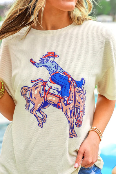 Preorder Jess Lea Patriotic Waffle Tees (Pup, Boots, Rodeo)