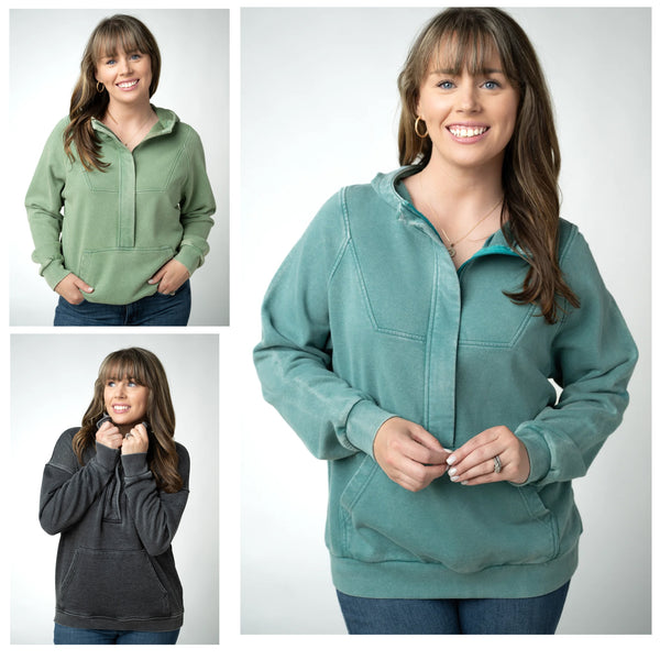 MM Fall Vintage Wash Snap Pullovers