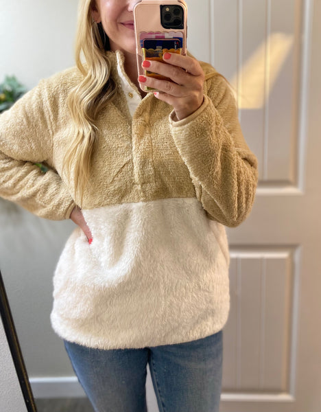 Plush Fuzzy Fleece Snap Pullovers
