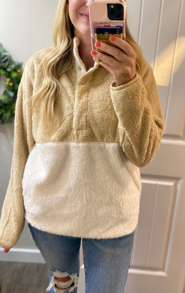 Plush Fuzzy Fleece Snap Pullovers