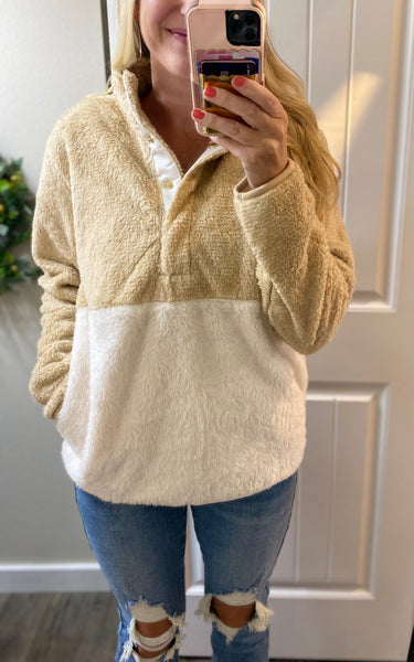 Plush Fuzzy Fleece Snap Pullovers
