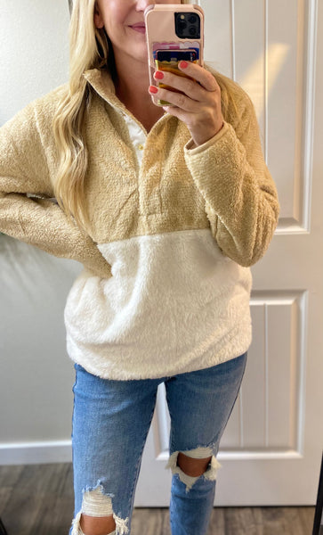 Plush Fuzzy Fleece Snap Pullovers