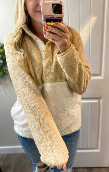 Plush Fuzzy Fleece Snap Pullovers