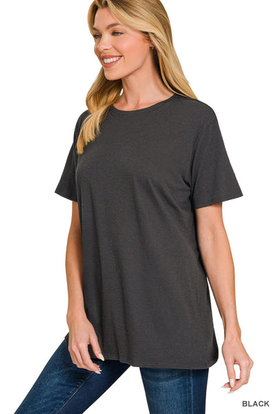 Relaxed Boyfriend Round Neck Tees