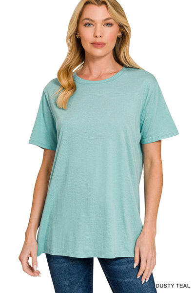 Relaxed Boyfriend Round Neck Tees