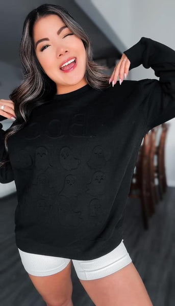 Preorder BOO Embossed Sweatshirt