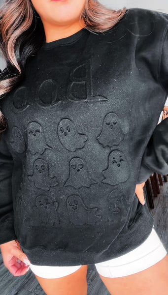 Preorder BOO Embossed Sweatshirt