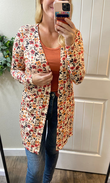 Fall Floral Cardigan