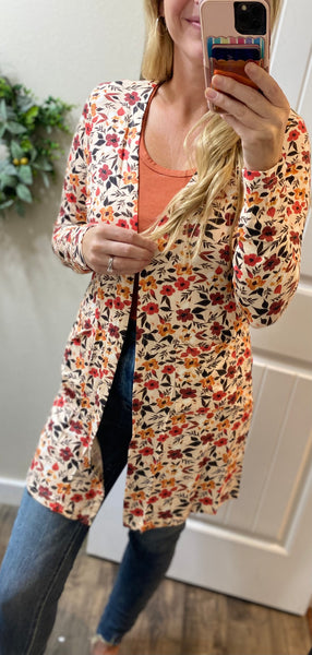 Fall Floral Cardigan