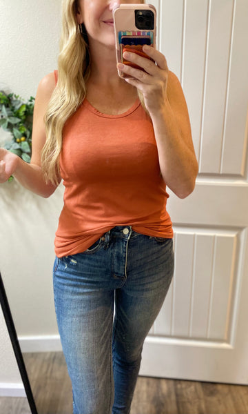 Micro Ribbed Tank Top