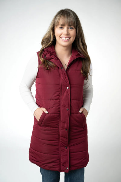MM Long Vests (Burgundy, Grey, Navy, Teal, Brown, Olive, Pumpkin, Black, Cinnamon, Latte)