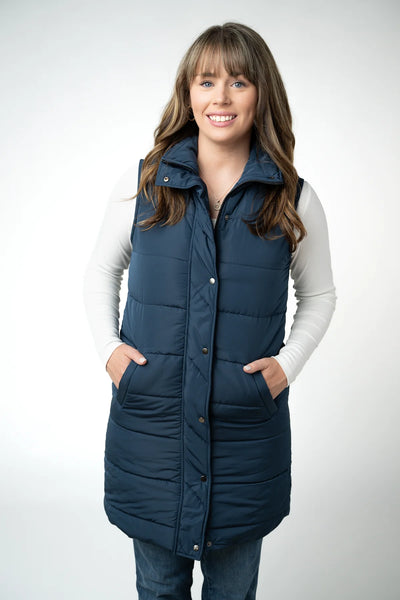 MM Long Vests (Burgundy, Grey, Navy, Teal, Brown, Olive, Pumpkin, Black, Cinnamon, Latte)
