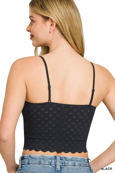Seamless Lace Scalloped Bralette