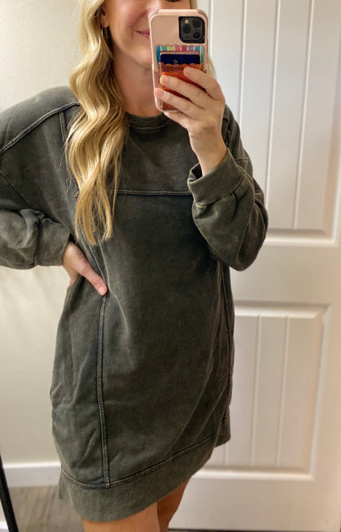 Mineral Washed Oversized Dress