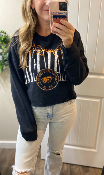 Officially Licensed Black Beaver Raw Hem Pullover