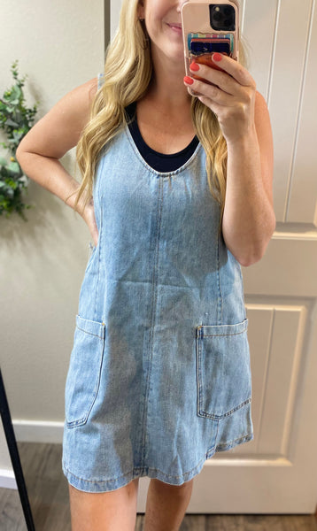 Denim Overall Dress