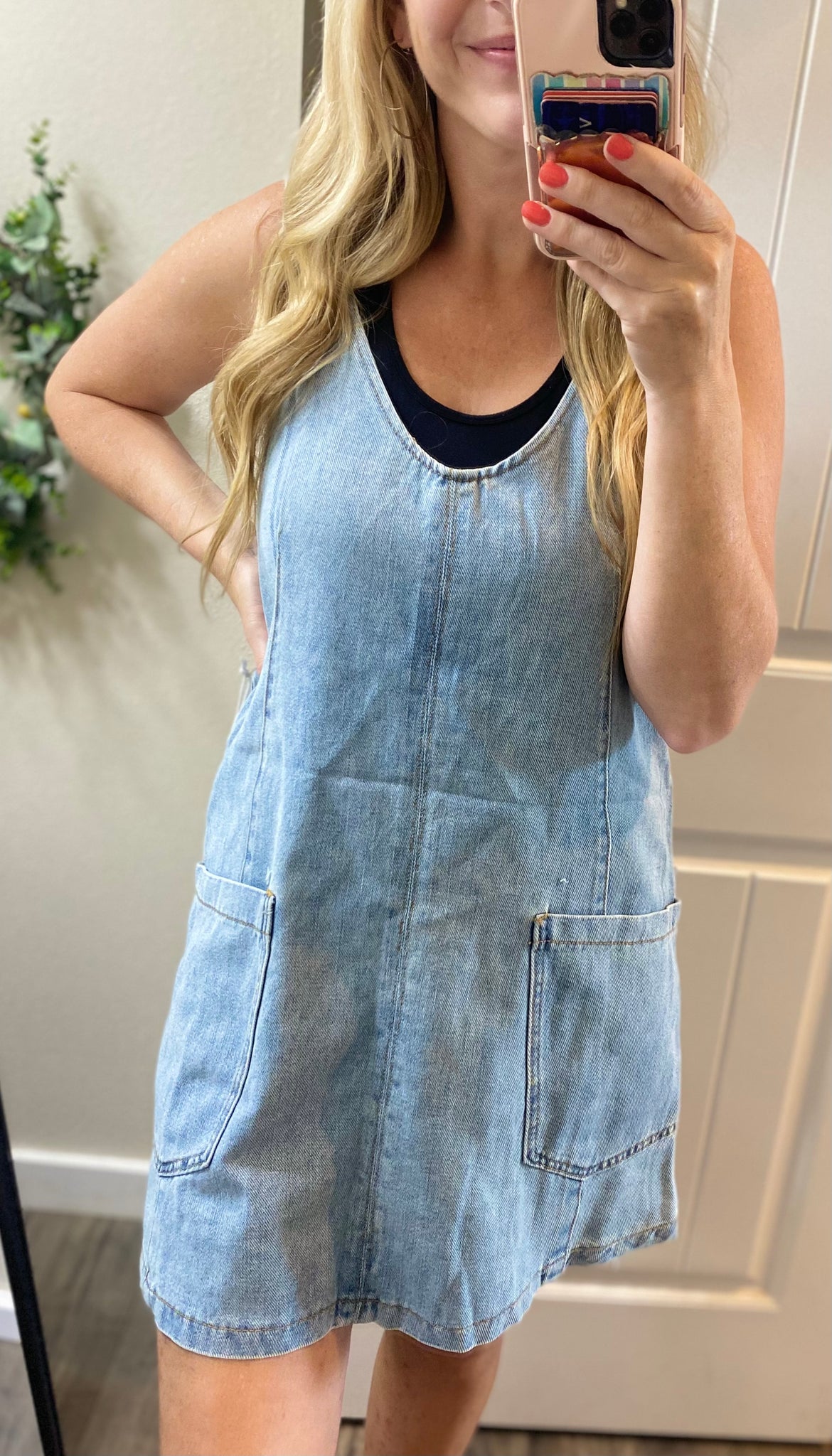 Denim Overall Dress