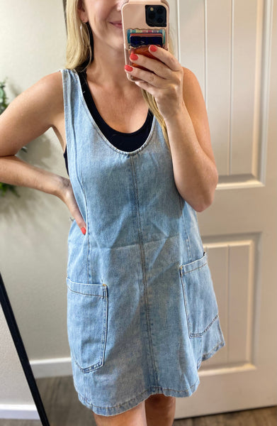 Denim Overall Dress