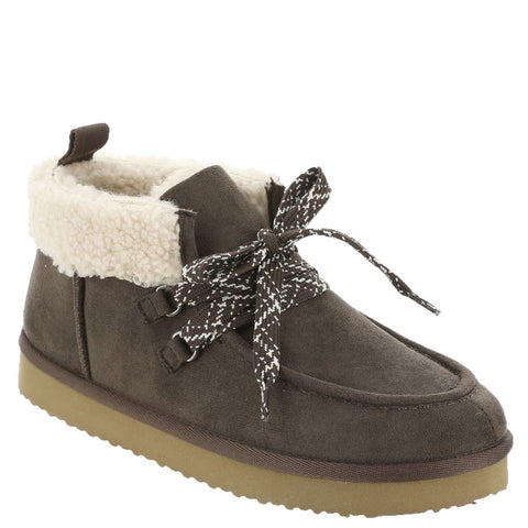 Brown Tie Slip On Booties