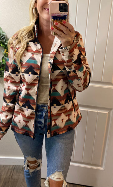 Camo or Black/Grey Aztec Jacket