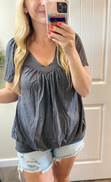 Sale! Banded Shirring Short Sleeve Tops