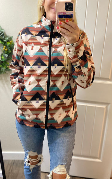 Camo or Black/Grey Aztec Jacket