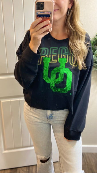 Officially Licensed UO Sequin Crop Pullover