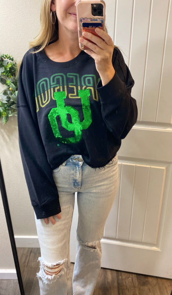 Officially Licensed UO Sequin Crop Pullover