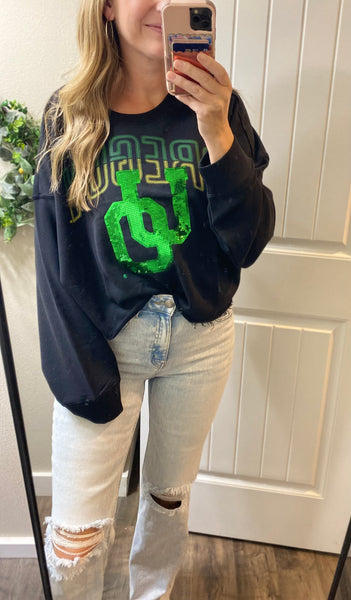 Officially Licensed UO Sequin Crop Pullover