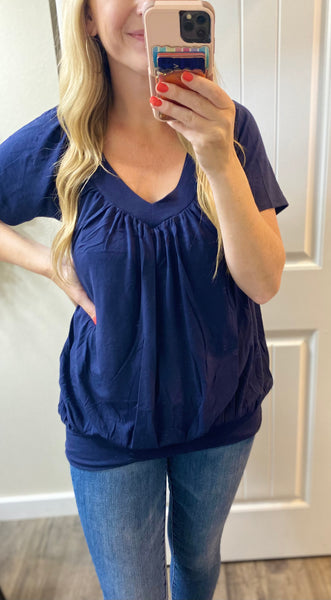 Sale! Banded Shirring Short Sleeve Tops