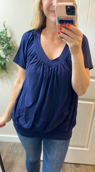 Sale! Banded Shirring Short Sleeve Tops