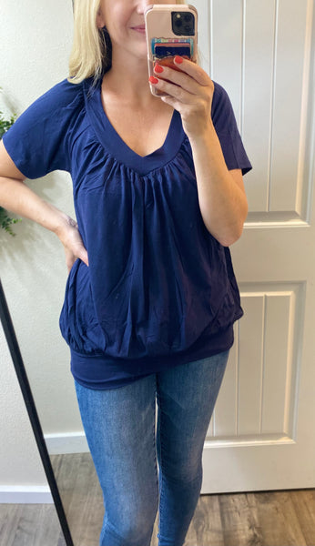 Sale! Banded Shirring Short Sleeve Tops