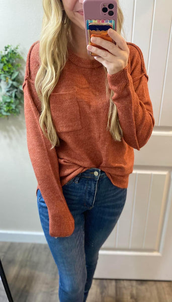 Melange Pocket Sweater