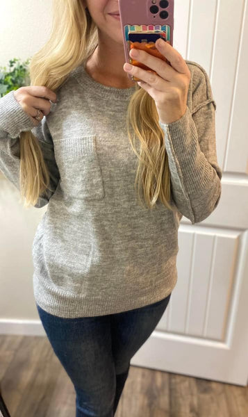 Melange Pocket Sweater