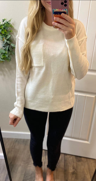 Melange Pocket Sweater