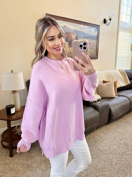 Oversized Lilac or Navy Cozy Sweater