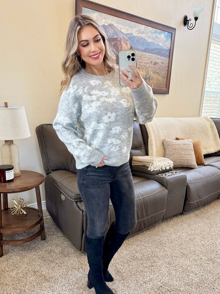 MM Floral Grey Sweater