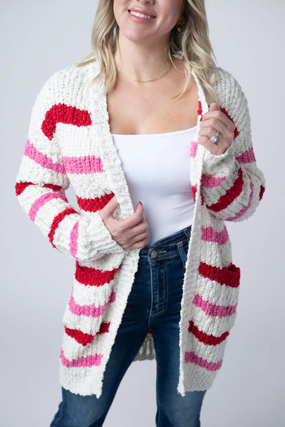 Mm Valentine’s Striped Cardigan