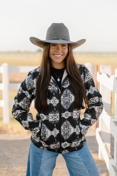 Camo or Black/Grey Aztec Jacket