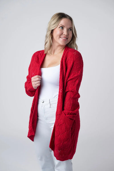 MM Knit Cardigans (Red, Pink or Grey)