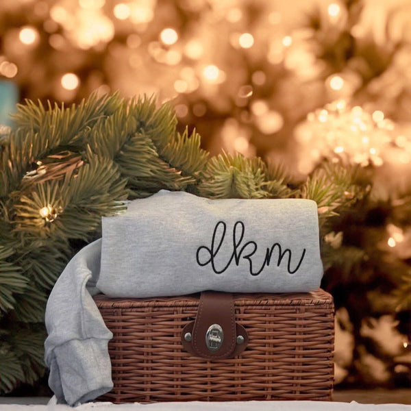 Custom Embroidered Initial Sweatshirt or Hoodie