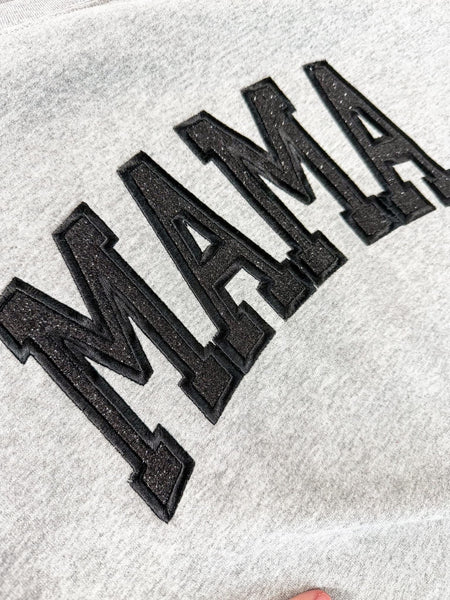 Custom Glitter Applique Embroidered Sweatshirt
