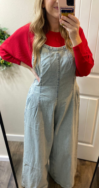 Ruby Ribbed Batwing Top